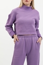 AMERICAN VINTAGE-Γυναικεία cropped φούτερ μπλούζα AMERICAN VINTAGE μωβ
