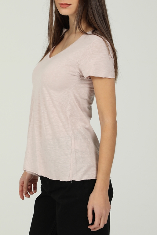 AMERICAN VINTAGE-Γυναικείο t-shirt AMERICAN VINTAGΕ ροζ καφέ