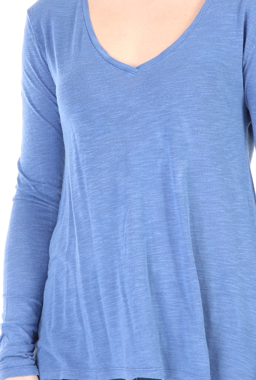AMERICAN VINTAGE-Γυναικεία μακρυμάνικη μπλούζα AMERICAN VINTAGE μπλε