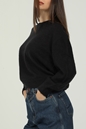 AMERICAN VINTAGE-Γυναικεία πλεκτή μπλούζα AMERICAN VINTAGE μαύρη