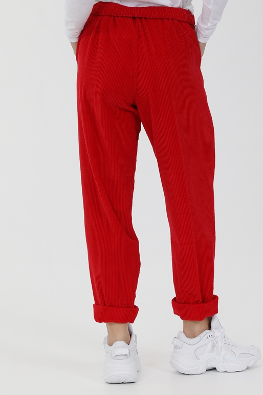 AMERICAN VINTAGE-Γυναικείο κοτλέ παντελόνι φόρμας AMERICAN VINTAGE κόκκινο