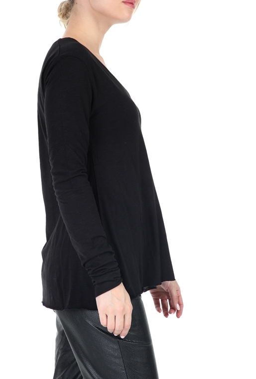 AMERICAN VINTAGE-Γυναικεία μακρυμάνικη μπλούζα AMERICAN VINTAGE μαύρη 