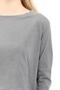 AMERICAN VINTAGE-Γυναικεία μακρυμάνικη μπλούζα AMERICAN VINTAGE γκρι