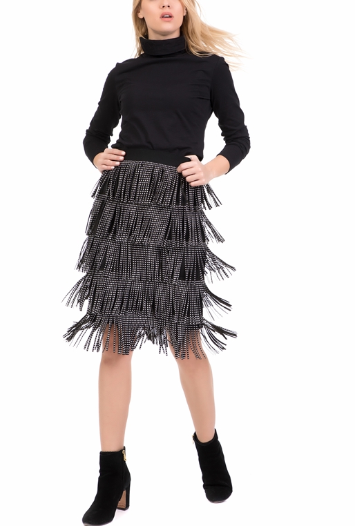 AMUSE-Γυναικεία midi φούστα AMUSE μαύρη
