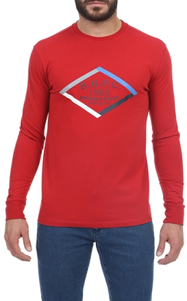 BEVERLY HILLS POLO CLUB-Ανδρική μπλούζα BEVERLY HILLS POLO CLUB κόκκινη
