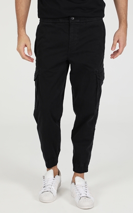 BOSS-Ανδρικό βαμβακερό παντελόνι BOSS Seiland μαύρο