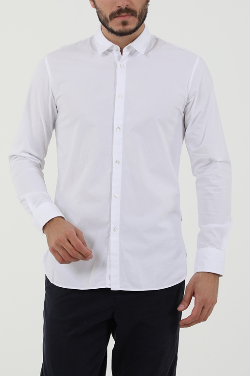 BOSS-Ανδρικό πουκάμισο BOSS Magneton_2 10239211 λευκό