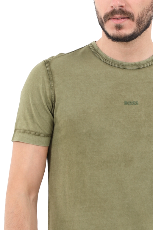 BOSS -Ανδρικό t-shirt BOSS JERSEY Tokks 10238065 01 πράσινο