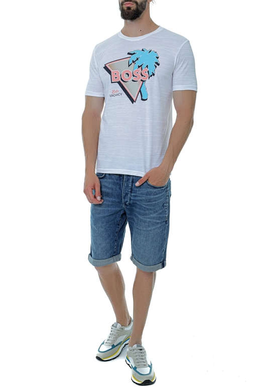 BOSS-Ανδρικό t-shirt BOSS Tetrusted λευκό