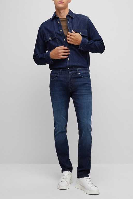 BOSS -Ανδρικό jean πουκάμισο BOSS 50478692 Rounty μπλε