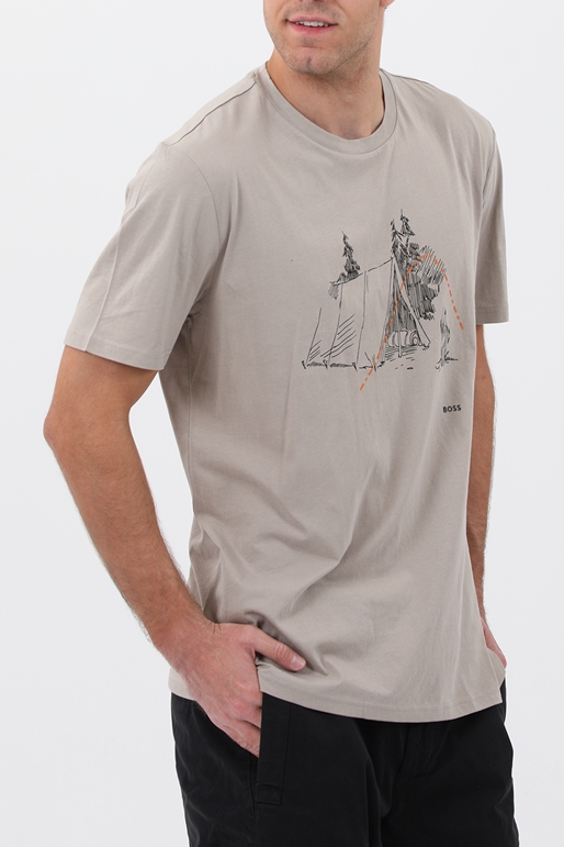 BOSS ORANGE-Ανδρικό t-shirt BOSS γκρι 