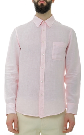 BOSS-Ανδρικό λινό πουκάμισο BOSS 50489344 Relegant_6 ροζ