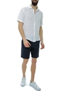BOSS-Ανδρικό λινό πουκάμισο BOSS 50489345 Rash_2 λευκό
