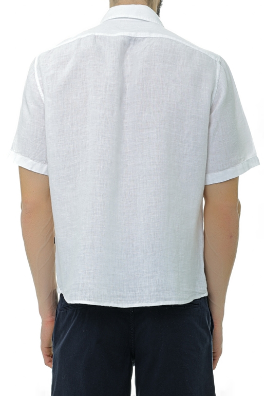 BOSS-Ανδρικό λινό πουκάμισο BOSS 50489345 Rash_2 λευκό