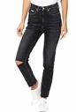 CALVIN KLEIN JEANS-Γυναικείο ψηλόμεσο τζιν παντελόνι Calvin Klein Jeans μαύρο