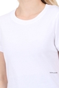 CALVIN KLEIN JEANS-Γυναικεία μπλούζα CALVIN KLEIN JEANS MICRO BRANDING OFF PLACED λευκή