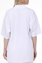 CALVIN KLEIN JEANS-Γυναικεία μπλούζα CALVIN KLEIN JEANS UNISEX MICRO BRANDING MOCK NEC λευκή