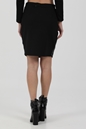 CALVIN KLEIN JEANS-Γυναικεία mini φούστα CALVIN KLEIN JEANS MILANO LOGO ELASTIC μαύρη