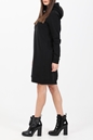 CALVIN KLEIN JEANS-Γυναικείο mini φούτερ φόρεμα CALVIN KLEIN JEANS EASY INSTITUTIONAL HOODIE μαύρο