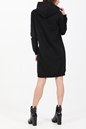 CALVIN KLEIN JEANS-Γυναικείο mini φούτερ φόρεμα CALVIN KLEIN JEANS EASY INSTITUTIONAL HOODIE μαύρο
