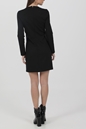 CALVIN KLEIN JEANS-Γυναικείο φόρεμα CALVIN KLEIN JEANS MILANO SIDE LOGO TAPE DRESS μαύρο