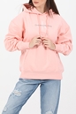 CALVIN KLEIN JEANS-Γυναικεία μακρυμάνικη μπλούζα CALVIN KLEIN JEANS MID SCALE MONOGRAM HOODIE ροζ