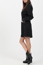 CALVIN KLEIN JEANS-Γυναικείο jean mini φόρεμα CALVIN KLEIN JEANS A-LINE DENIM JACKET DRESS μαύρο