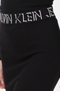 CALVIN KLEIN JEANS-Γυναικεία midi φούστα CALVIN KLEIN JEANS KNITTED μαύρη