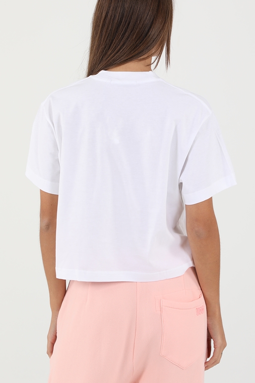 CALVIN KLEIN JEANS-Γυναικείο t-shirt CALVIN KLEIN JEANS SILVER EMBROIDERY λευκό