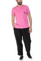 CALVIN KLEIN JEANS-Ανδρική κοντομάνικη μπλούζα Calvin Klein Jeans ροζ