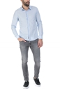 CALVIN KLEIN JEANS-Ανδρικό πουκάμισο Calvin Klein Jeans γαλάζιο