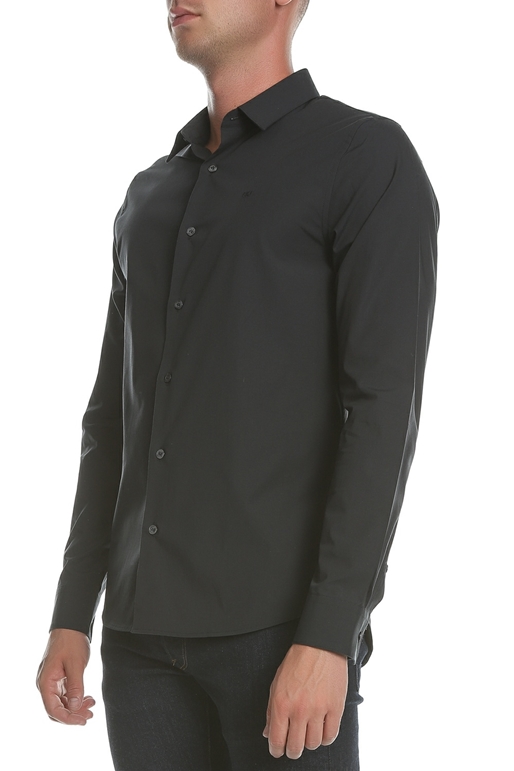 CALVIN KLEIN JEANS-Ανδρικό μακρυμάνικο πουκάμισο CKJ LOGO μαύρο