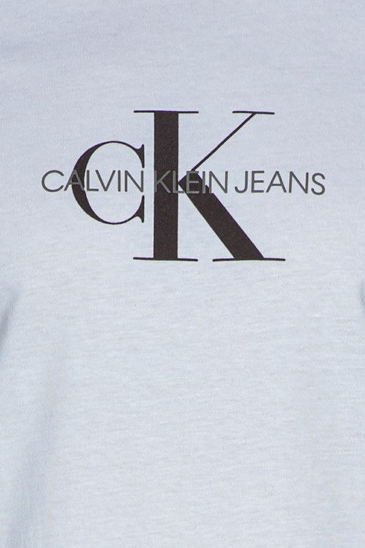 CALVIN KLEIN JEANS-Ανδρικό κοντομάνικο t-shirt CALVIN KLEIN JEANS ARCHIVAL MONOGRAM FLOCK TEE λευκό