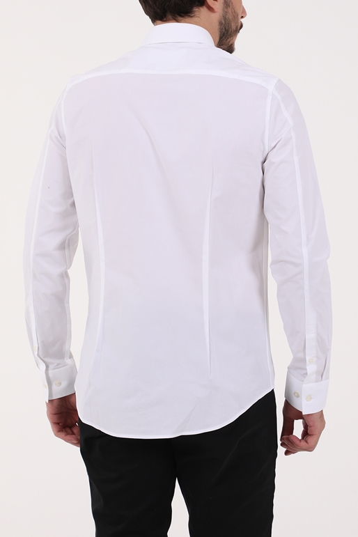 CALVIN KLEIN JEANS-Ανδρικό πουκάμισο CALVIN KLEIN JEANS SLIM STRETCH λευκό