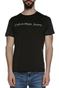 CALVIN KLEIN JEANS-Ανδρικό t-shirt CALVIN KLEIN JEANS MIXED INSTITUTIONAL TEE μαύρο