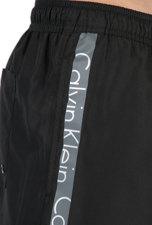 CK UNDERWEAR-Ανδρικό μαγιό σορτς CK Underwear MEDIUM DRAWSTRING μαύρο