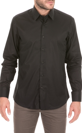 JUST CAVALLI-Ανδρικό πουκάμισο JUST CAVALLI μαύρο