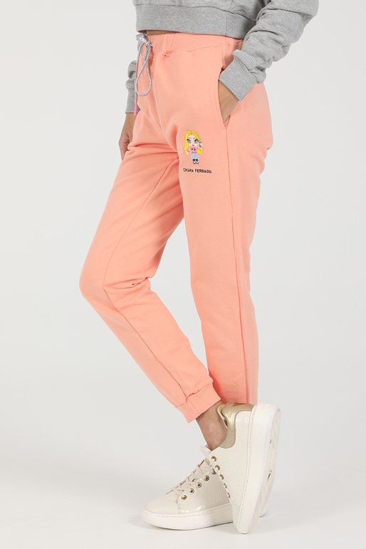 CHIARA FERRAGNI-Γυναικείο παντελόνι φόρμας CHIARA FERRAGNI MASCOTTE PANT ροζ