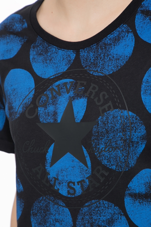 CONVERSE-Γυναικείο t-shirt CONVERSE μπλε μαύρο
