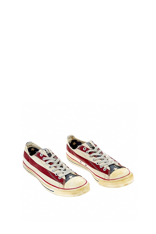 CONVERSE-Unisex sneakers CONVERSE Chuck Taylor All Star Ox λευκά κόκκινα