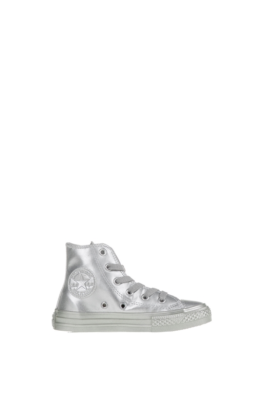 CONVERSE-Παιδικά ψηλά sneakers CONVERSE Chuck Taylor All Star Hi ασημί