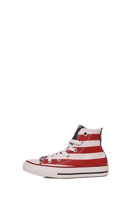 CONVERSE-Παιδικά ψηλά sneakers Chuck Taylor All Star Hi λευκά κόκκινα