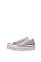 CONVERSE-Γυναικεία sneakers Chuck Taylor All Star Platform ασημί