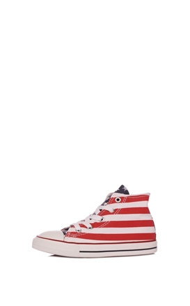 CONVERSE-Βρεφικά ψηλά sneakers CONVERSE Chuck Taylor All Star Print Hi λευκά κόκκινα