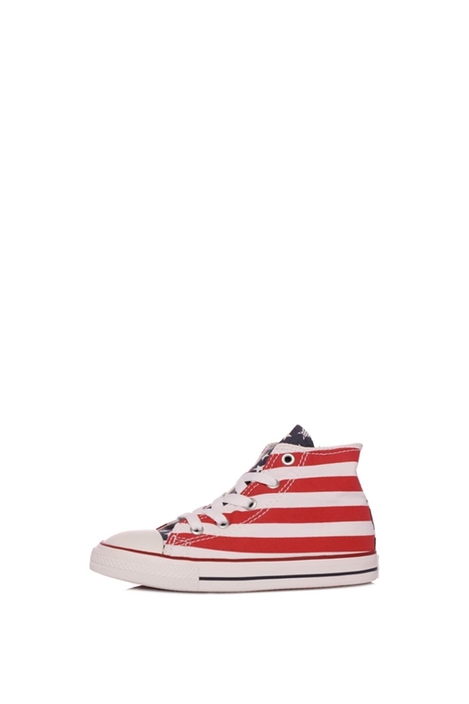 CONVERSE-Βρεφικά ψηλά sneakers CONVERSE Chuck Taylor All Star Print Hi λευκά κόκκινα