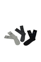 CONVERSE-Ανδρικές κάλτσες σετ των 3 CONVERSE γκρι ανθρακί μαύρο