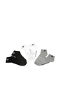 CONVERSE-Ανδρικές κάλτσες σετ των 3 CONVERSE λευκό μαύρο γκρι