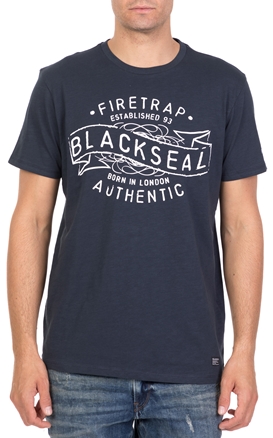 FIRETRAP-Ανδρική κοντομάνικη μπλούζα Firetrap Cypher μπλε