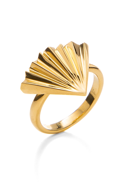 FOLLI FOLLIE-Γυναικείο δαχτυλίδι από ορείχαλκο FOLLI FOLLIE PLEAT BLISS χρυσό