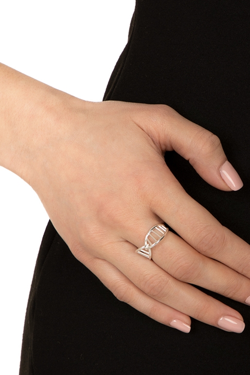 FOLLI FOLLIE-Γυναικείo ασημένιο δαχτυλίδι FOLLI FOLLIE STYLE DNA